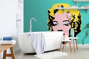 Tapeta ikonická Marilyn Monroe v pop art dizajne - 150x100