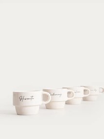 Sada štyroch hrnčekov VITI s nápismi 772344 (4 ks)