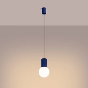 Závesné svietidlo Halo, 1x biele sklenené tienidlo, bl