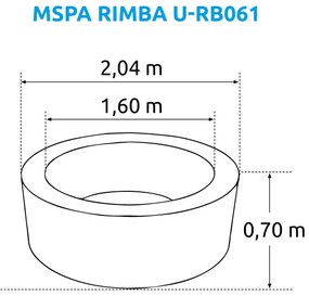 Mspa | Vírivý bazén MSPA Rimba U-RB061 + Solárna sprcha UNO 40 | 19900162