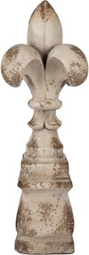 Béžová antik dekorácia ľalia Fleur-de-lis - Ø 25*66 cm