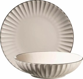 Mäser Súprava plytkých a hlbokých tanierov 8 ks OSITA – krémová