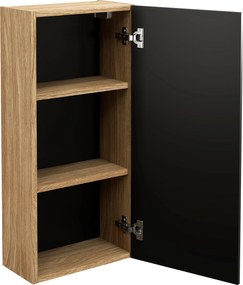 Comad Kúpeľňová skrinka závesná horná Luxor Black 35 čierna/dub olejovaný
