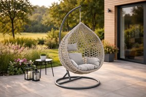 Závěsné houpací křeslo Houseland Imogen šedé L