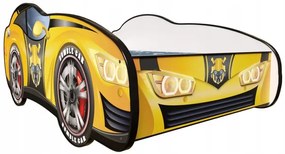 TOP BEDS Detská auto posteľ Racing Car Hero - Bumblecar LED 160cm x 80cm - 5cm