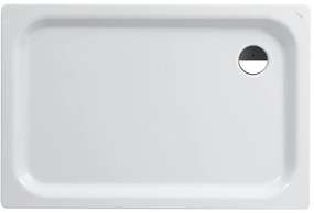 LAUFEN Platina obdĺžniková sprchová vanička zo smaltovanej ocele, odtok v rohu, 1200 x 800 x 65 mm, biela matná, H2150157570401