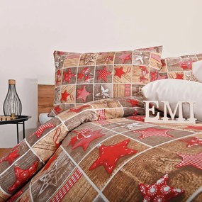 Vianočné bavlnené obliečky Ginger EMI: Štandardný set jednolôžko obsahuje 1x 140x200 + 1x 70x90