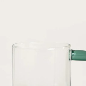 Hrnček FLUFF priesvitný / zelený 772238 360 ml