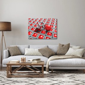 Obraz - 3D metalická abstrakcia (70x50 cm)