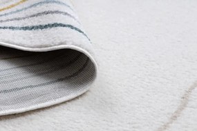 Koberec FUSION Shape  5707 biely / tmavozelený