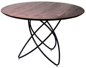 Molekular jedálenský stôl čierno-hnedý Ø120 cm