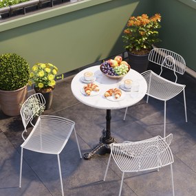 Bistro Kaffeehaus stôl okrúhly biely/čierny Ø60 cm
