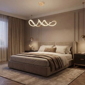 Toolight Toolight, závesné stropné svietidlo G154-CP, zlatá lesklá, OSW-07824