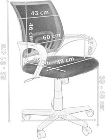 Kancelárska stolička BIANCO čierna