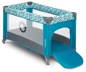 Lionelo - Cestovná postieľka STEFI tyrkysová