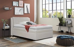 Posteľ Virginia 120x200 cm, krémová tkanina