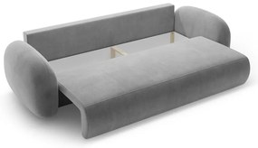 Tmavosivá zamatová rozkladacia/s úložným priestorom pohovka 262 cm Tonale – Cosmopolitan Design