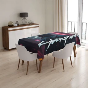 Sablio Obrus Cyberpunk 2077 Výhľad na mesto - 130x130 cm