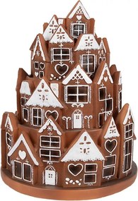 Svietiaca perníková veža z chalúpok Gingerbread House - Ø 21 * 26 cm/ 3*AAA