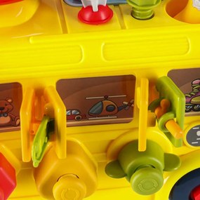 KIK Manipulačný autobus 6v1 – vzdelávacia stavebnica so skrutkami a skrutkovačmi, 3+