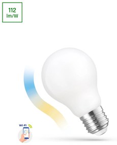 Inteligentná LED žiarovka GLS 5W E-27 CCT COG Milky s premenlivou farbou svetla