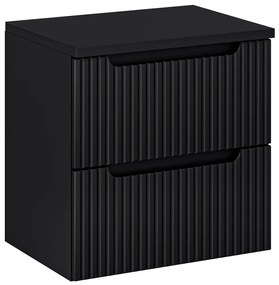 Závěsná skříňka Nova Black I s deskou 60 cm černá