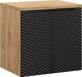 Comad Kúpeľňová skrinka pod doskové umývadlo Ocean Black 60 čierna/dub olejovaný