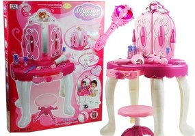 LEAN Toys Toaletný stolík pre princeznú so svetlom, zvukmi a MP3 vstupom
