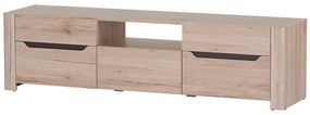 TV stolík/skrinka Dessum 20 (dub sanremo + hnedá). Akcia -19%. Vlastná spoľahlivá doprava až k Vám domov. 1068131