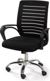 Čierna čalúnená kancelárska stolička Evon – Bonami Essentials