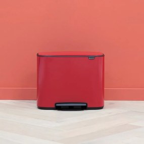 Brabantia BO pedálový kôš 3x11L červená