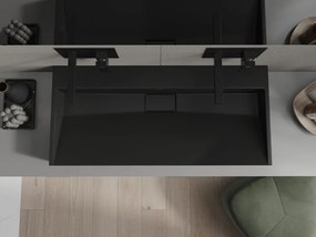 Mexen Ava, umývadlo na dosku z konglomerátu B/O 100 x 46 cm, čierna matná, 23011070