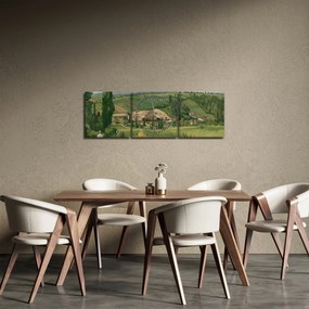 Obraz - Camille Pissarro, Landscape at Les Pâtis, Pontoise, reprodukcia (s hodinami) (90x30 cm)