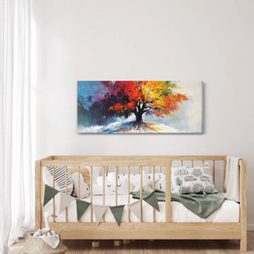 Obraz - Pestrofarebný strom (120x50 cm)