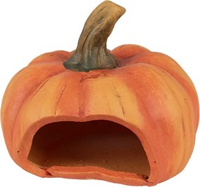 Oranžová keramická dekorácia tekvice Halloween - Ø 13*12 cm