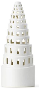 Biely keramický vianočný svietnik Kähler Design Lighthouse, ø 9 cm