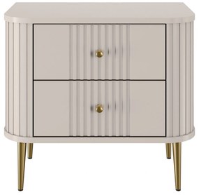 Nočné stolíky Vespera 56 cm - 2 ks - kašmírová / zlatá