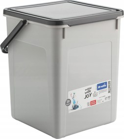 Rotho 2. akosť - Nádoba na prací prášok, granule alebo bioodpad – 9 l DETERGENT sivý (bez viečka)