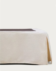 Biela čalúnená dvojlôžková posteľ bez čela 160x200 cm Jaira – Kave Home