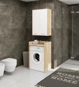 Kúpeľňová skrinka FIN H934 W64 2D dub sonoma / biela