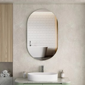 Erga Oval, oválne zrkadlo 60x100cm, ERG-V01-OVAL-6010-CL