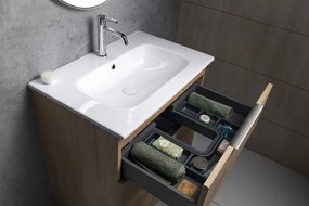 Sapho Sapho, CIRASA umývadlová skrinka 59,2x75x46cm, 3x zásuvka, biela lesk, CR631-3030
