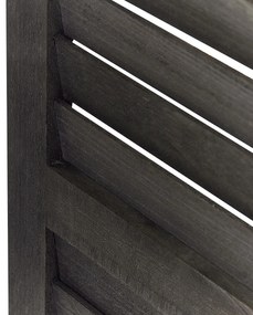 Drevený 4-dielny skladací paraván 170 x 163 cm tmavohnedý AVENES Beliani