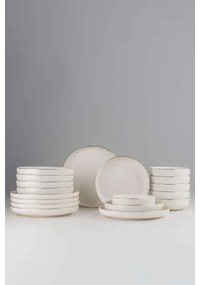 18-dielna jedálenská súprava biela/pozlátená/porcelán