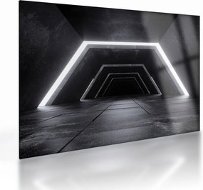 Sklenený obraz - Futuristický tunel (70x50 cm)