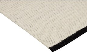 Béžový ručne tkaný vlnený koberec 140x200 cm Mavi – noo.ma