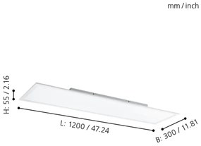 Eglo 98767-LED RGBW Stmievateľné svietidlo SALOBRENA-B LED/32,5W/230V 120x30 cm+DO