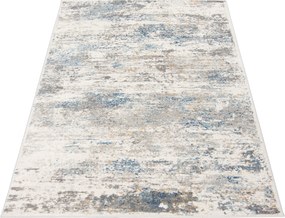 Koberec Portland HIL bielo-tmavomodrý obdĺžnikový – polypropylén Rozmer: 120x170 cm