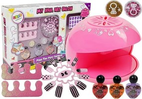 LEAN Toys Sada na maľovanie nechtov lak sušička trblietky
