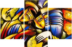 Obraz - Olejomaľba, milenci (90x60 cm)
